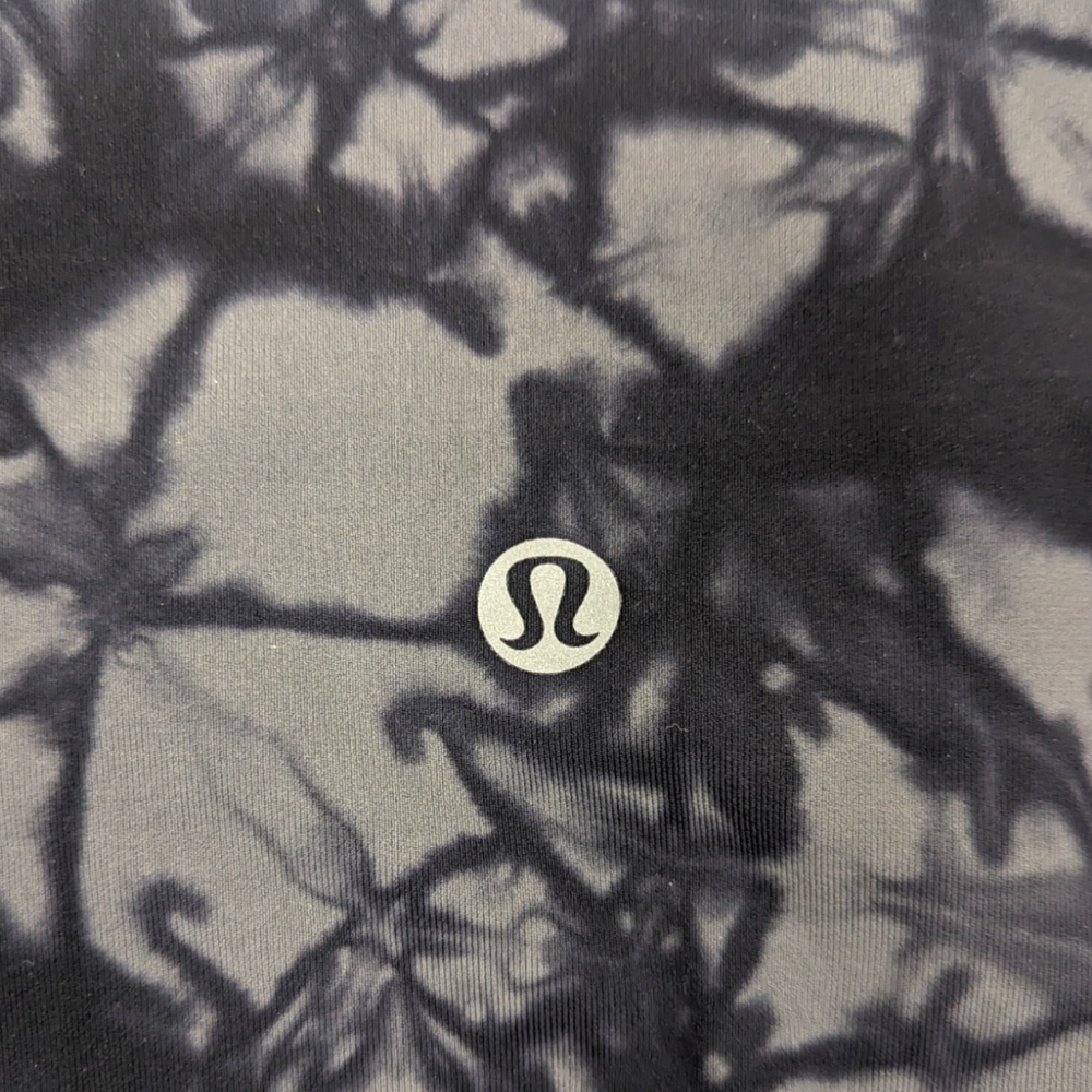 Lululemon Wunder Under Tie Dye Leggings Shibori Black Grey Womens 4 - Picture 4 of 9